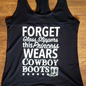 PRINCESS COWBOY BOOTS TANK TOP